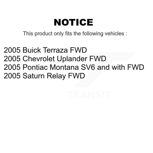 Rotor de frein à disque arrière, pour Pontiac Montana Chevrolet Uplander Buick Terraza Rela