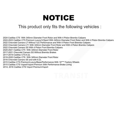 Rotor de frein à disque avant, pour Chevrolet Camaro Cadillac CT5 cds CT6 GCR-581912