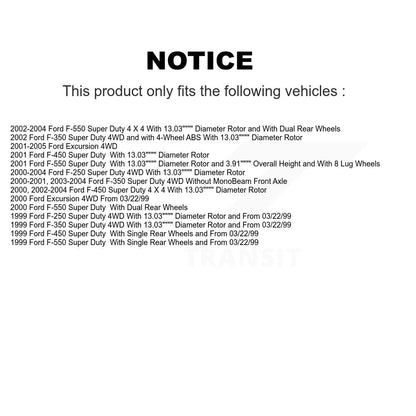 Rotor de frein à disque avant, pour Ford F-350 Super Duty F-250 Excursion F-550 F-450