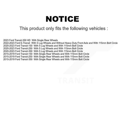 Rotor de frein à disque avant, pour Ford Transit-250 Transit-150 Transit-350 e-transit H