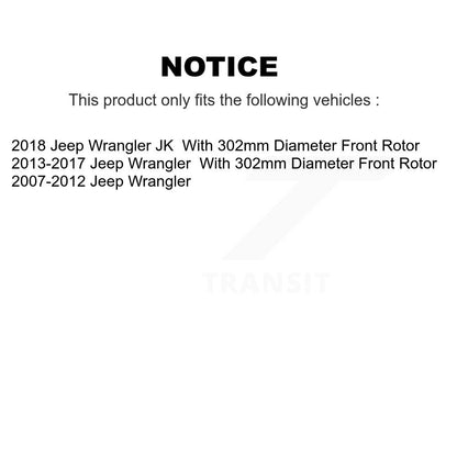 Rotor de frein à disque avant pour Jeep Wrangler JK GCR-780518