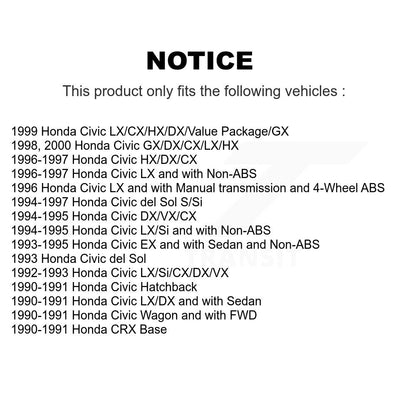Rotor de frein à disque avant pour Honda Civic del Sol CRX GCR-96147