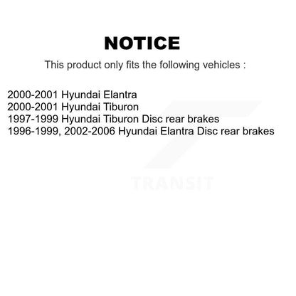 Rotor de frein à disque arrière pour Hyundai Elantra Tiburon GCR-96617