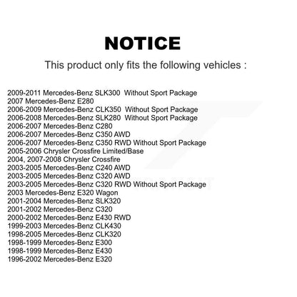 Rotor de frein à disque avant, pour mercedes-benz E320 Chrysler Crossfire CLK320 C280