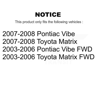 Tambour de frein à revêtement arrière pour Toyota Matrix Pontiac Vibe GCR-9725