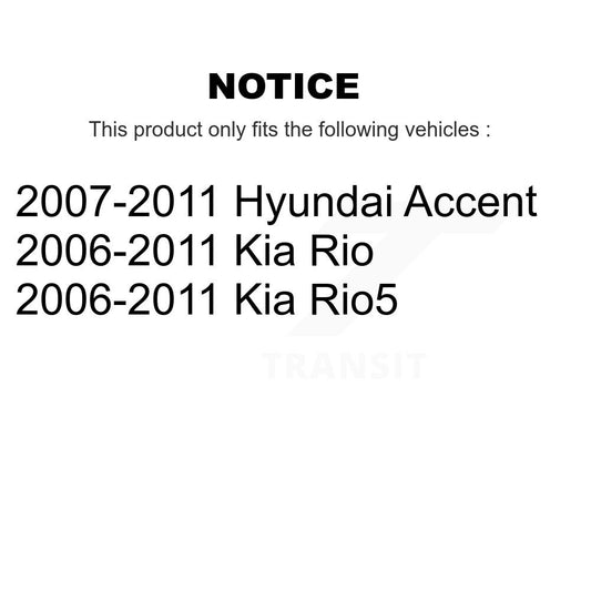 Tambour de frein à revêtement arrière pour Hyundai Accent Kia Rio Rio5 GCR-9776