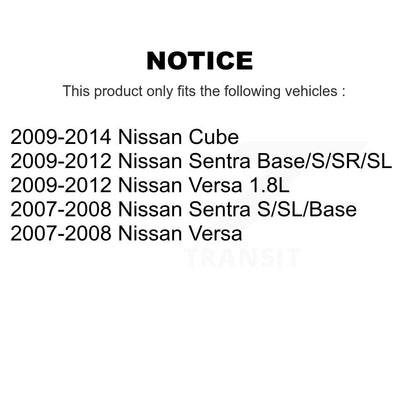 Tambour de frein à revêtement arrière pour Nissan Versa Sentra Cube GCR-9796