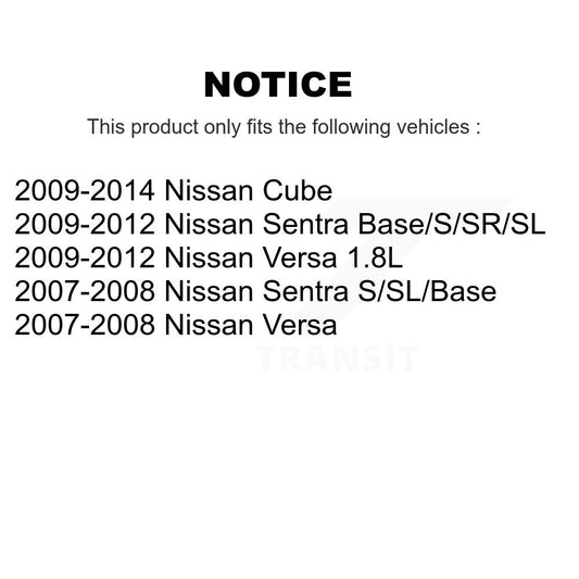 Tambour de frein à revêtement arrière pour Nissan Versa Sentra Cube GCR-9796