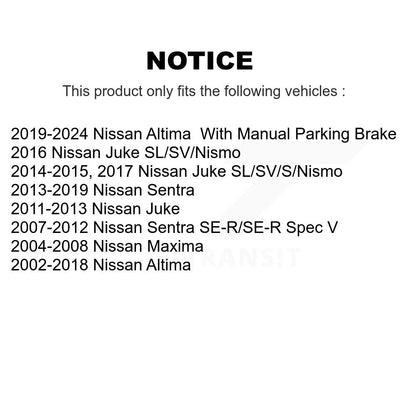Rotor de frein à disque arrière pour Nissan Sentra Altima Juke Maxima GCR-980070