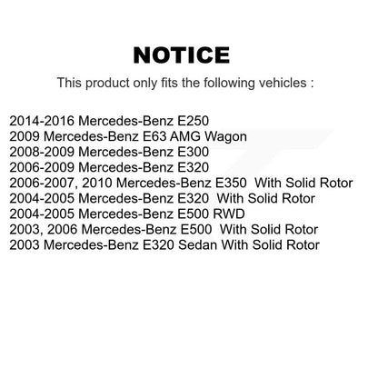 Rotor de frein à disque enrobé arrière (1 pièce seulement) pour Mercedes-Benz E350 E320 E250 E63