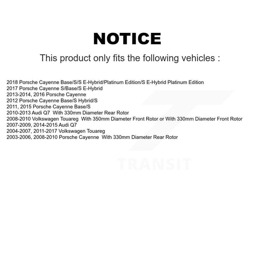 Rotor de frein à disque arrière, pour Porsche Cayenne Volkswagen Touareg Audi Q7 GCR-980230