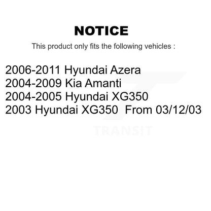 Rotor de frein à disque avant, pour Hyundai Azera Kia Amanti XG350 GCR-980277