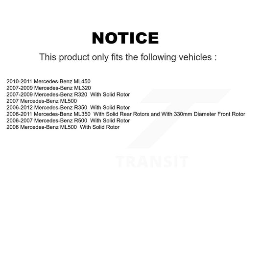 Rotor de frein à disque arrière, pour mercedes-benz ML350 ML320 R350 ML500 R320 R500 ML450