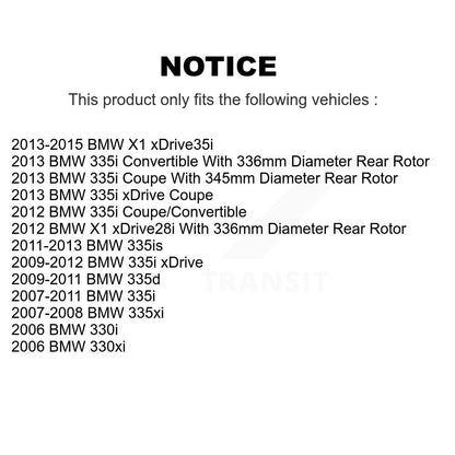 Rotor de frein à disque arrière, pour BMW X1 335i xDrive 335xi 330i 330xi 335is 335d