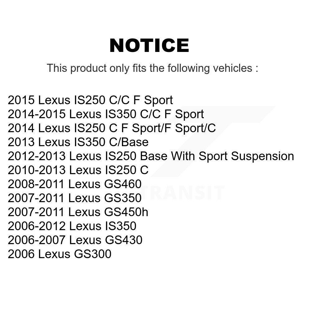 Rotor de frein à disque arrière, pour Lexus IS250 IS350 GS350 GS300 GS450h GS430 GS460