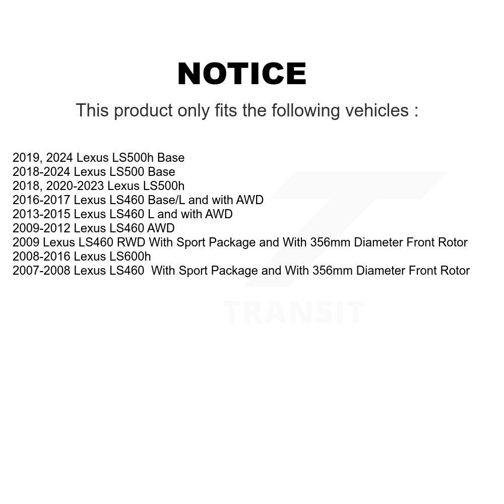 Rotor de frein à disque avant gauche, pour Lexus LS460 LS500 LS600h LS500h GCR-980564