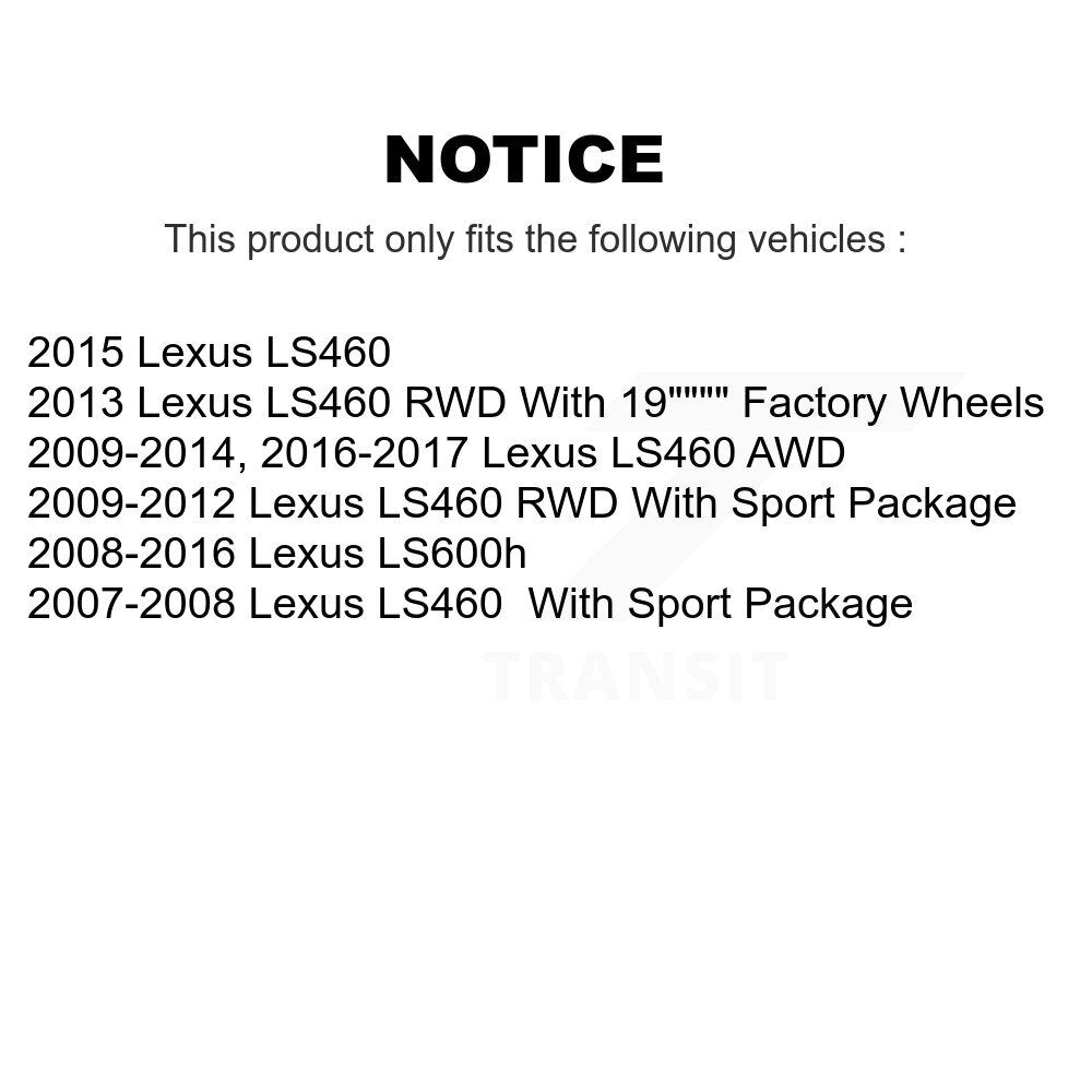 Rotor de frein à disque arrière gauche pour Lexus LS460 LS600h GCR-980571