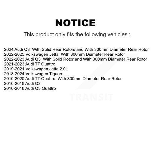 Rotor de frein à disque arrière, pour Volkswagen Tiguan Jetta Audi Q3 Quattro TT GCR-981786