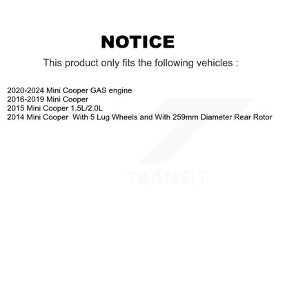 Rotor de frein à disque arrière pour Mini Cooper GCR-981943