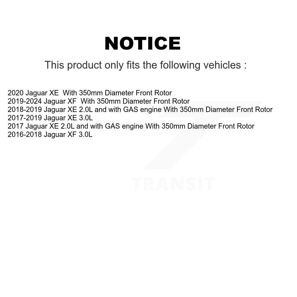Rotor de frein à disque avant pour Jaguar XE XF GCR-982010