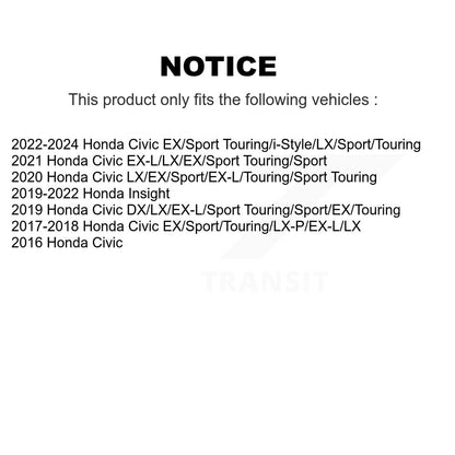 Rotor de frein à disque arrière pour Honda Civic Insight GCR-982073