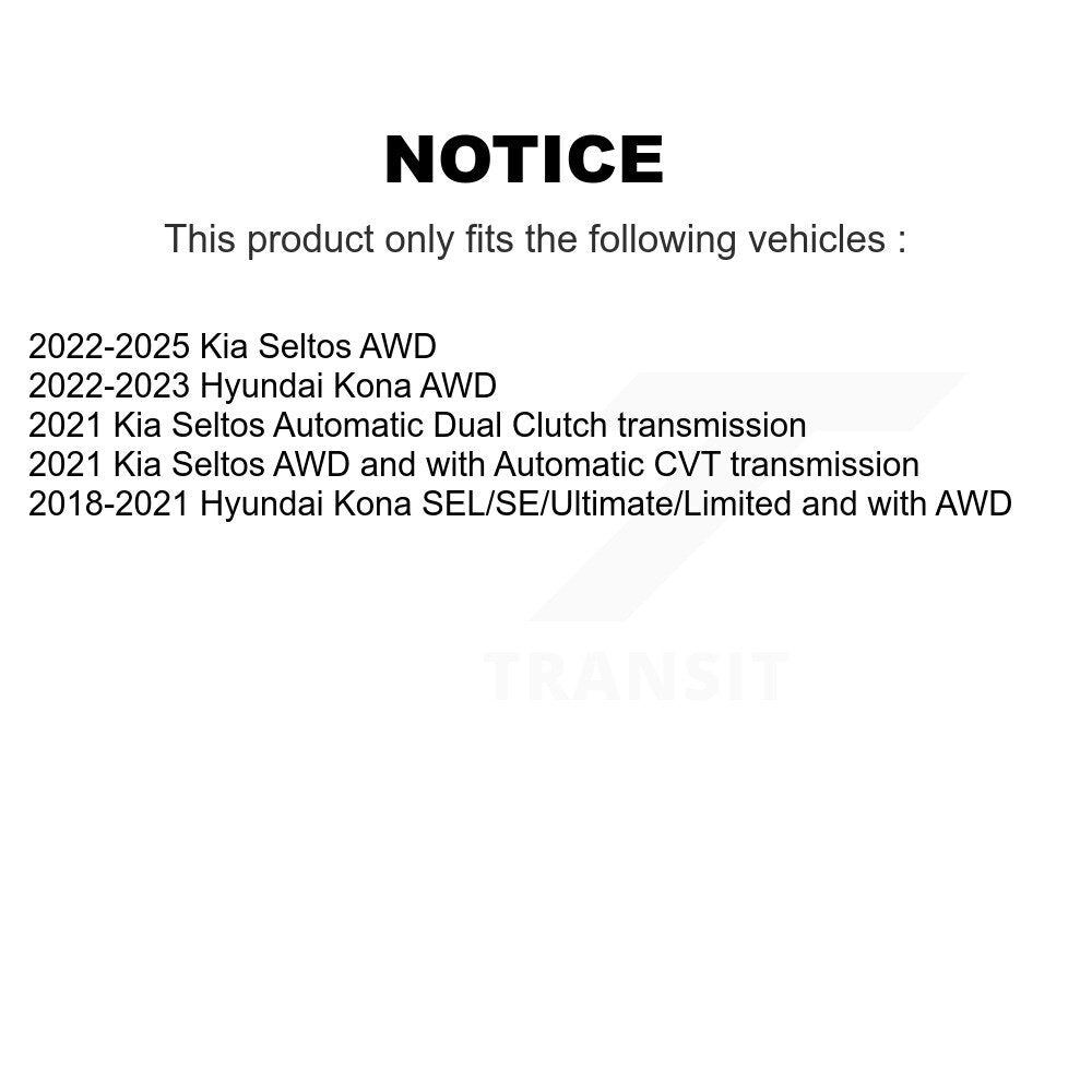 Rotor de frein à disque arrière pour Hyundai Kona Kia Seltos GCR-982362