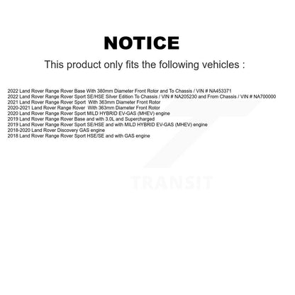 Rotor de frein à disque avant pour Land Rover Range Sport Discovery GCR-982386