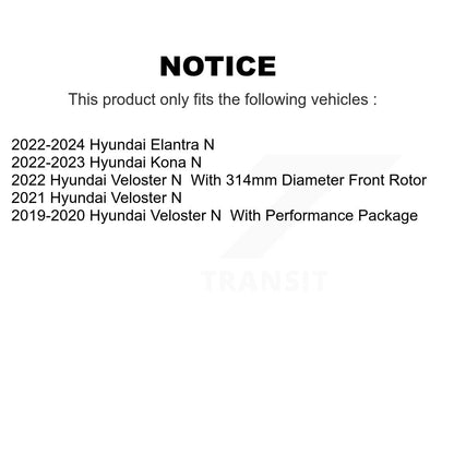 Rotor de frein à disque arrière pour Hyundai Elantra N Veloster Kona GCR-982564