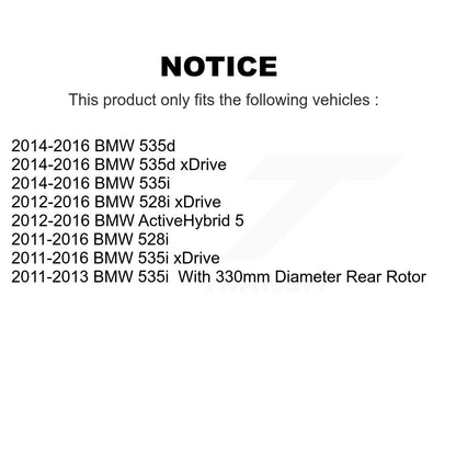 Rotor de frein à disque arrière, pour BMW 535i xDrive 528i 535d ActiveHybrid 5 GCR-G8135