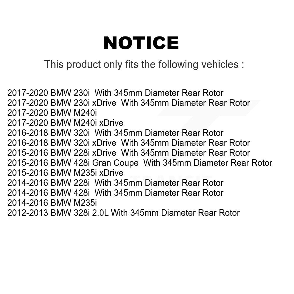 Rotor de frein à disque arrière, pour BMW 320i xDrive 228i 230i 328i M240i M235i 428i Gran