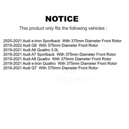 Rotor de frein à disque avant, pour Audi Q7 Q8 e-tron Quattro A6 A7 Sportback A8