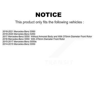 Rotor de frein à disque avant, pour Mercedes-Benz S550 S560 S450 S550e GCR-G8353OE