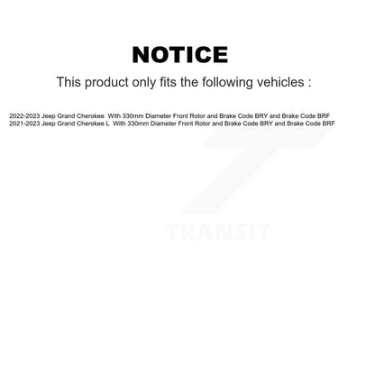 Rotor de frein à disque enrobé avant (1 pièce seulement) pour Jeep Grand Cherokee L GCR-G8445