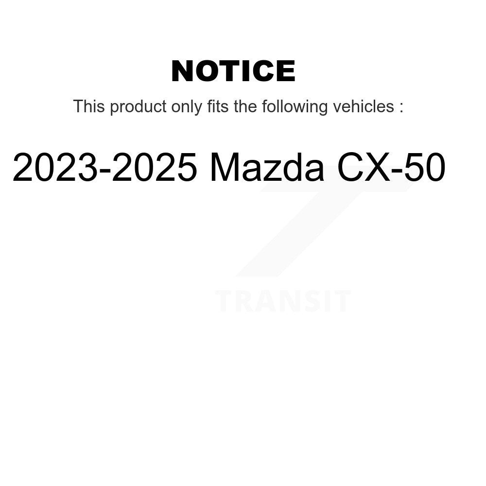 Rotor de frein à disque enrobé arrière (1 pièce seulement) pour 2023-2025 Mazda CX-50 GCR-G8476