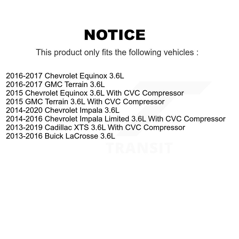 Compresseur AC pour Chevrolet Equinox GMC Terrain Impala Cadillac XTS Buick 3.6L