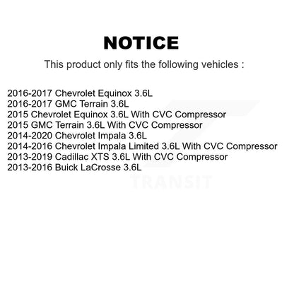 Compresseur AC pour Chevrolet Equinox GMC Terrain Impala Cadillac XTS Buick 3.6L