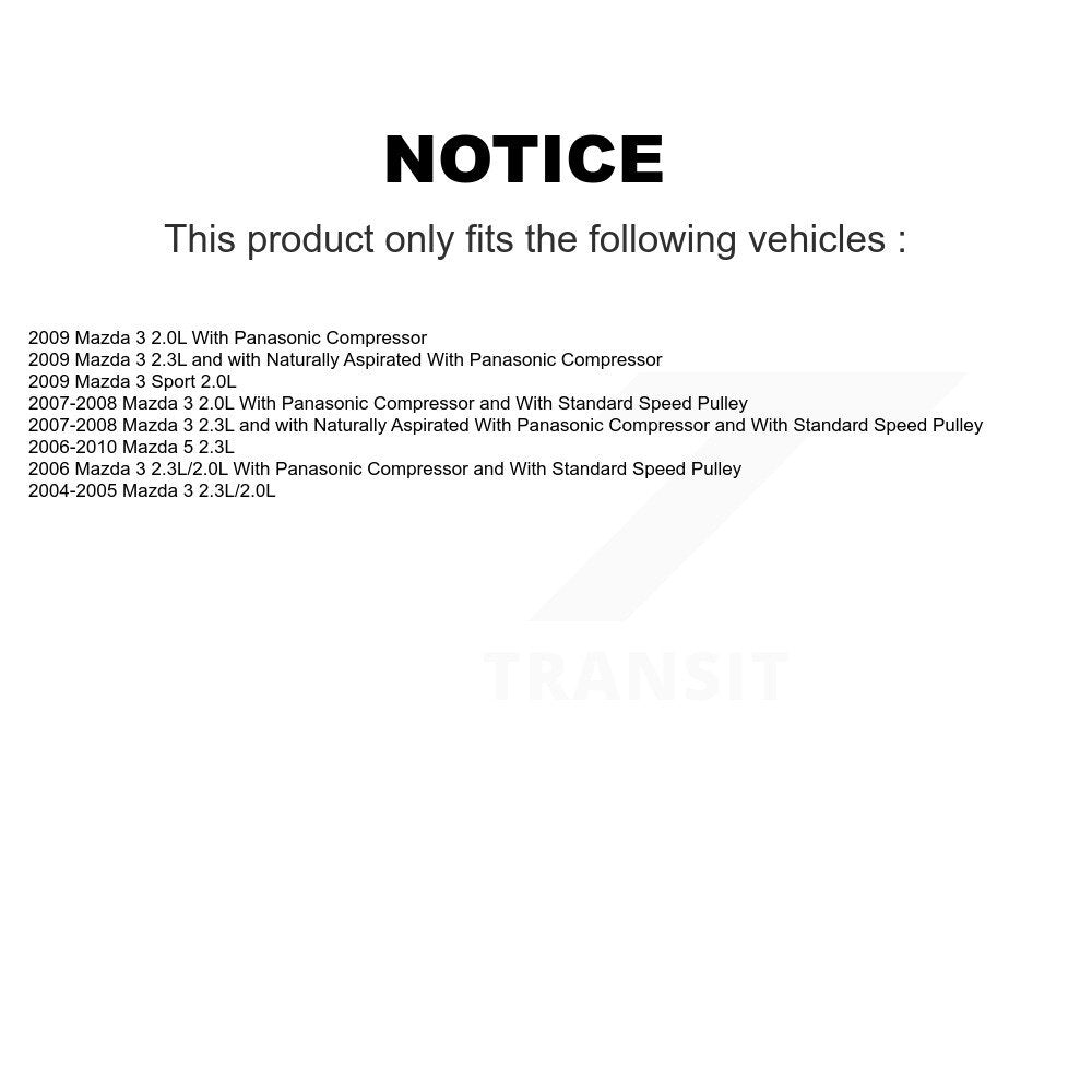 Climatiseur Compresseur AC avec embrayage pour Mazda 3 5 Sport GLB-MZ11699