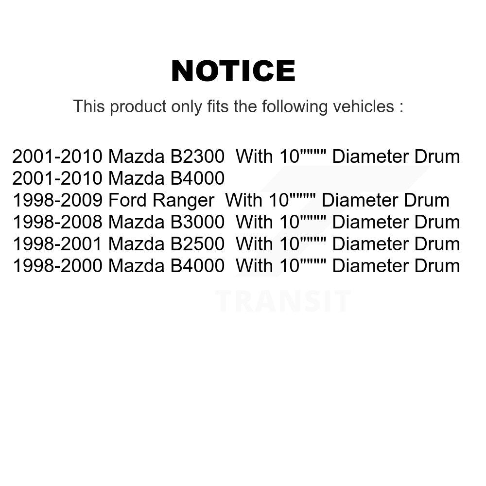Paire de cylindres de roue de frein à tambour arrière, pour Ford Ranger Mazda B4000 B3000 B2300