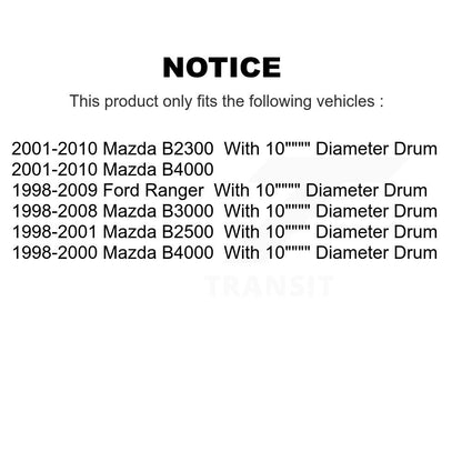 Paire de cylindres de roue de frein à tambour arrière, pour Ford Ranger Mazda B4000 B3000 B2300