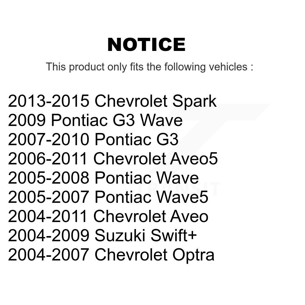 Paire de cylindres de roue de frein à tambour arrière, pour Chevrolet Aveo Pontiac Aveo5 Wave Spark