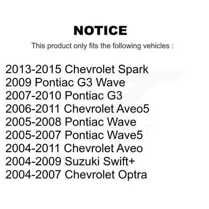 Paire de cylindres de roue de frein à tambour arrière, pour Chevrolet Aveo Pontiac Aveo5 Wave Spark