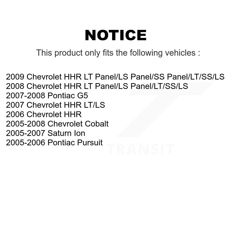 Paire de cylindres de roue de frein à tambour arrière, pour Chevrolet Cobalt Pontiac G5 Saturn Ion