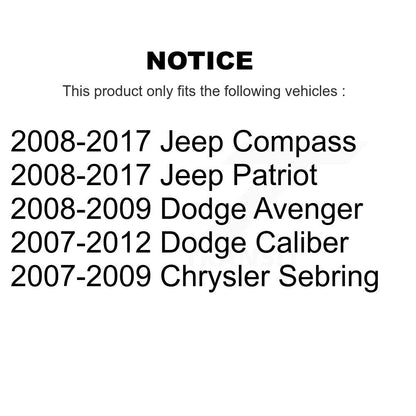 Paire de cylindres de roue de frein à tambour arrière, pour Jeep Patriot Compass Dodge Caliber