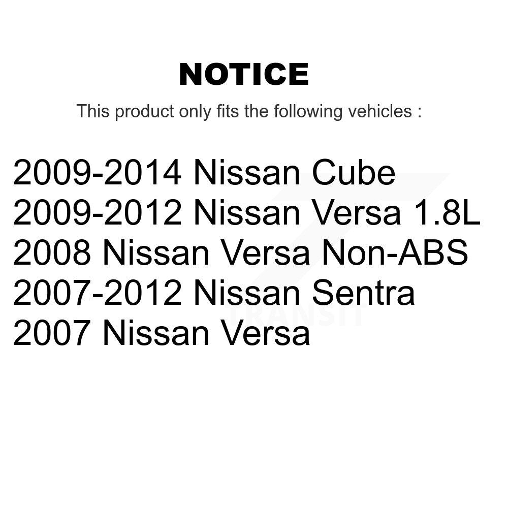 Paire de cylindres de roue de frein à tambour arrière, pour Nissan Versa Sentra Cube K14-100047