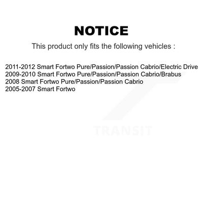Kit de cylindre de roue de frein à tambour arrière pour Smart Fortwo K14-100094