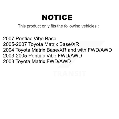 Kit de cylindre de roue de frein à tambour arrière, pour Toyota Matrix Pontiac Vibe K14-100117