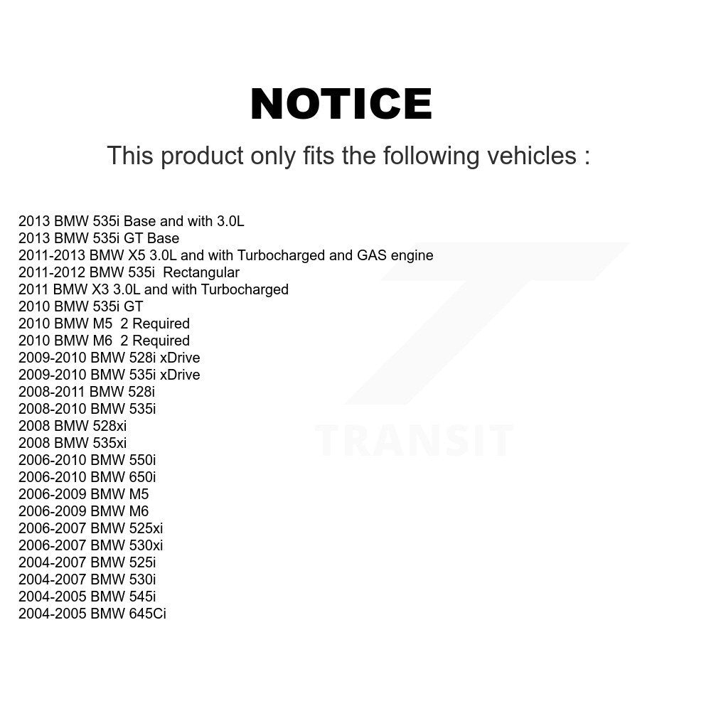 Filtre à air d'habitacle (paquet de 2) pour BMW X5 X3 530i 530xi 650i 528i xDrive 525i 535i M