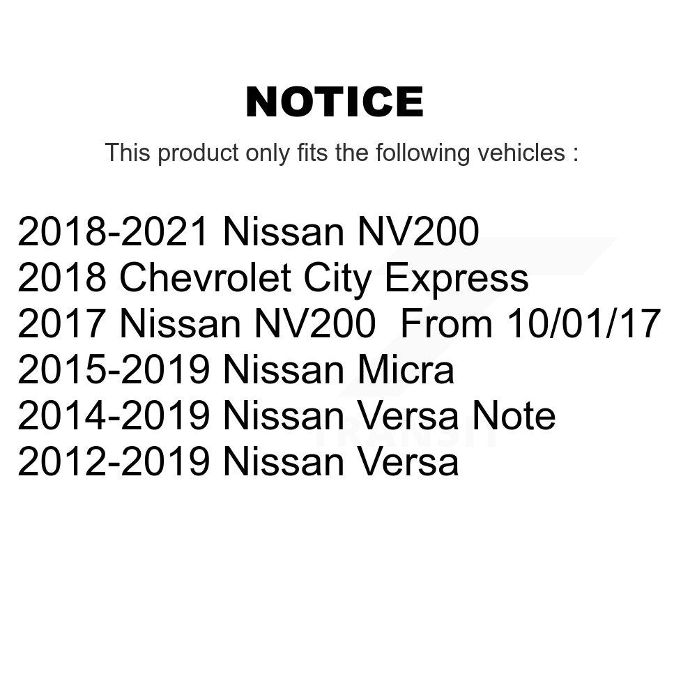 Filtre à air d'habitacle (paquet de 3) pour Nissan Micra Versa Note NV200 Chevrolet City