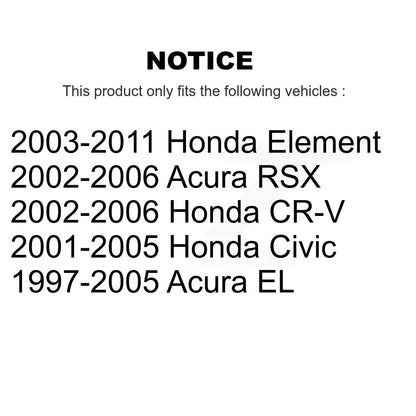 Filtre à air d'habitacle (paquet de 3) pour Honda Civic CR-V Acura EL Element RSX K54-100263