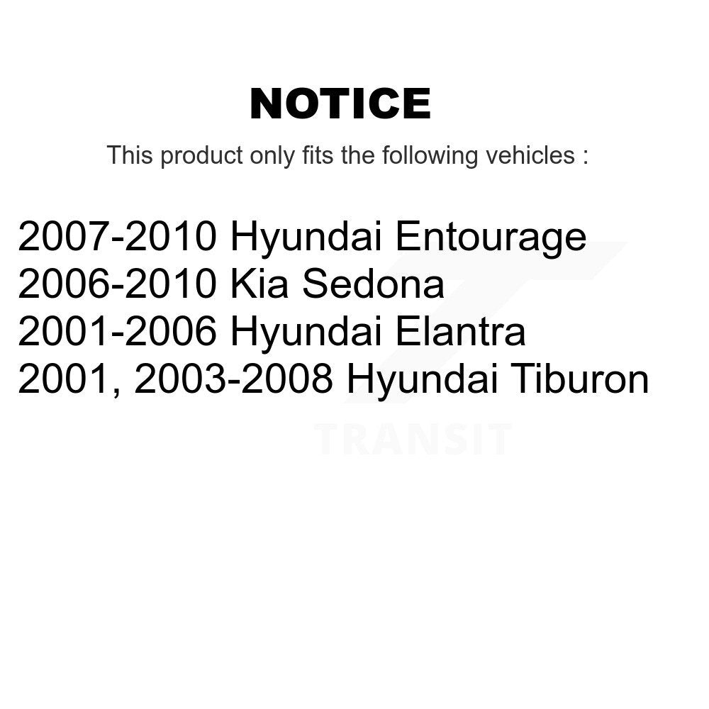 Filtre à air d'habitacle (paquet de 4) pour Hyundai Elantra Kia Sedona Tiburon Entourage